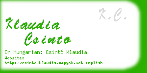 klaudia csinto business card